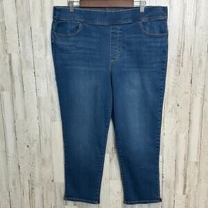 Gloria Vanderbilt Slimming Jeggings Size 18 Jeans Pull On Waist Crop Stretch EUC
